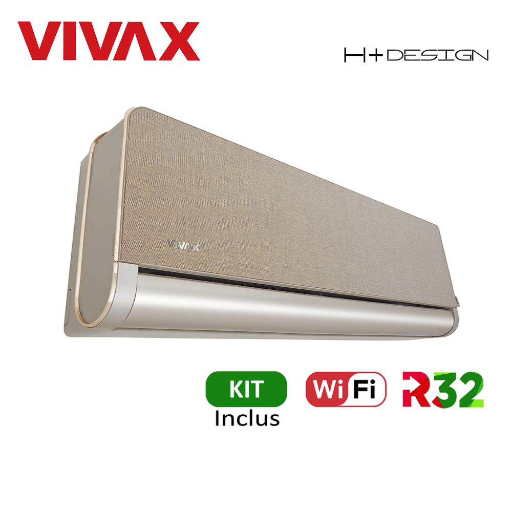 Aer Conditionat VIVAX H+Design ACP-18CH50AEHI+ Gold Wi-Fi Kit de instalare inclus R32 Inverter 18000 BTU/h 4