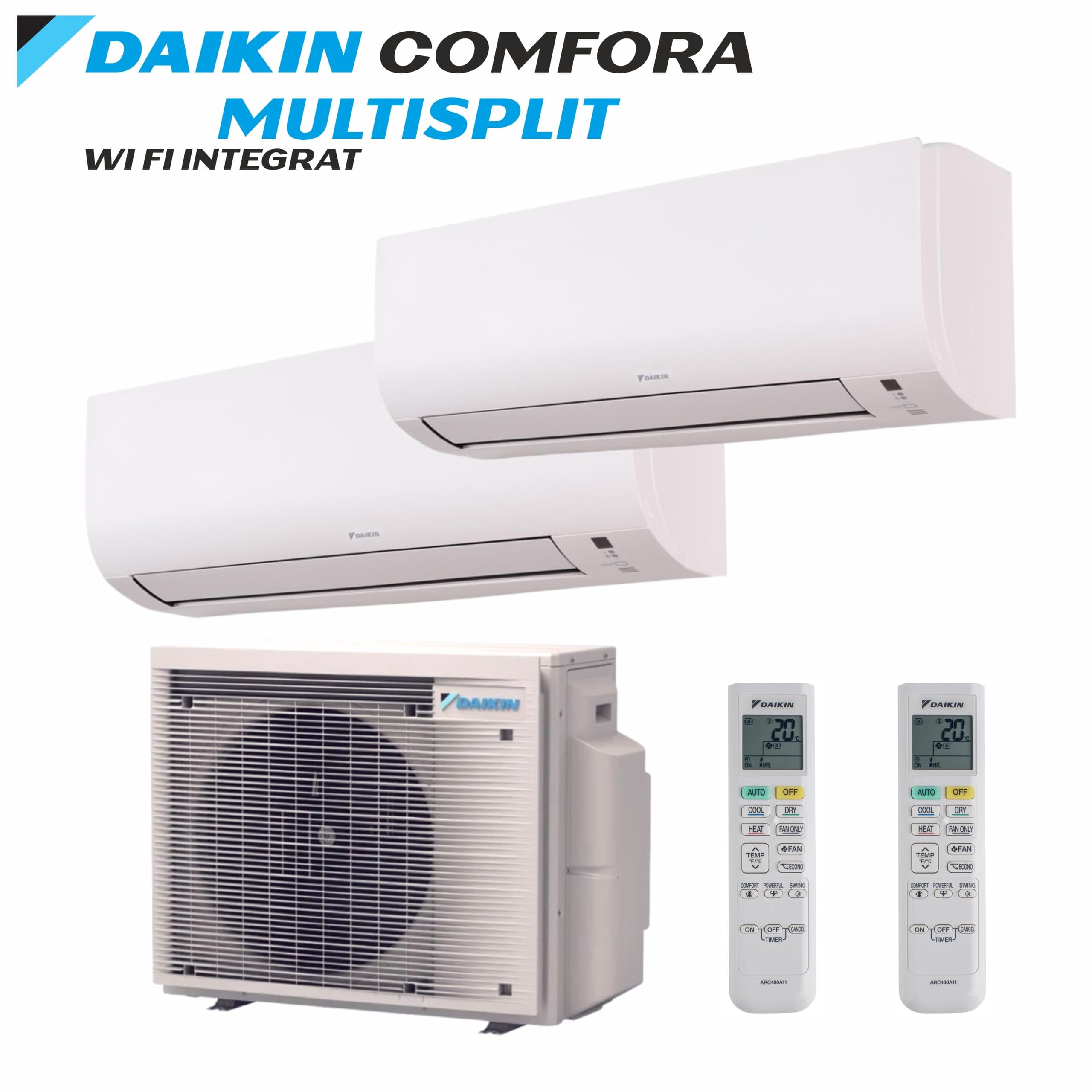 Aer Condiționat Multisplit DAIKIN COMFORA – 2 Unități Interne: 12 000 BTU + 12 000 BTU