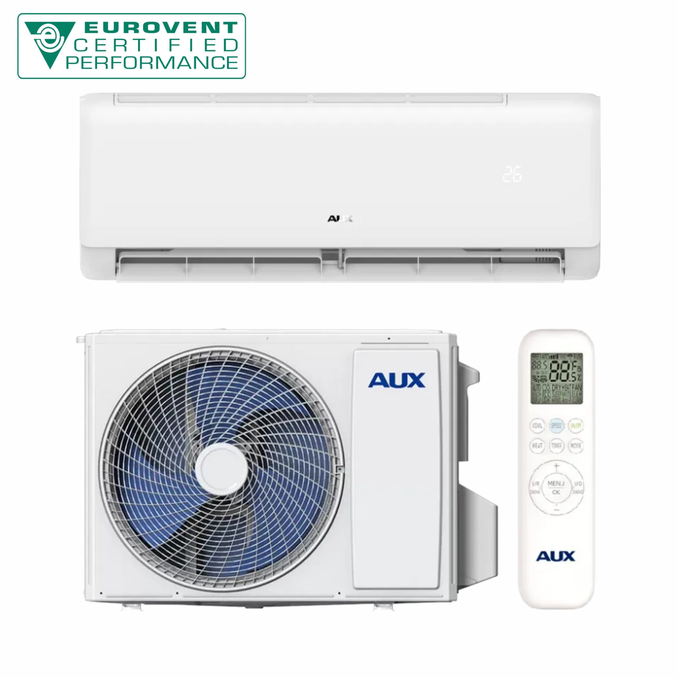 Aparat aer conditionat AUX Q Series, 18 000 BTU/h, ASW-H18E3G4/QCR3DI-D0, WiFi inclus, Sleep Mode, Auto Curatare, Auto Restart, Filtru Carbon Activ