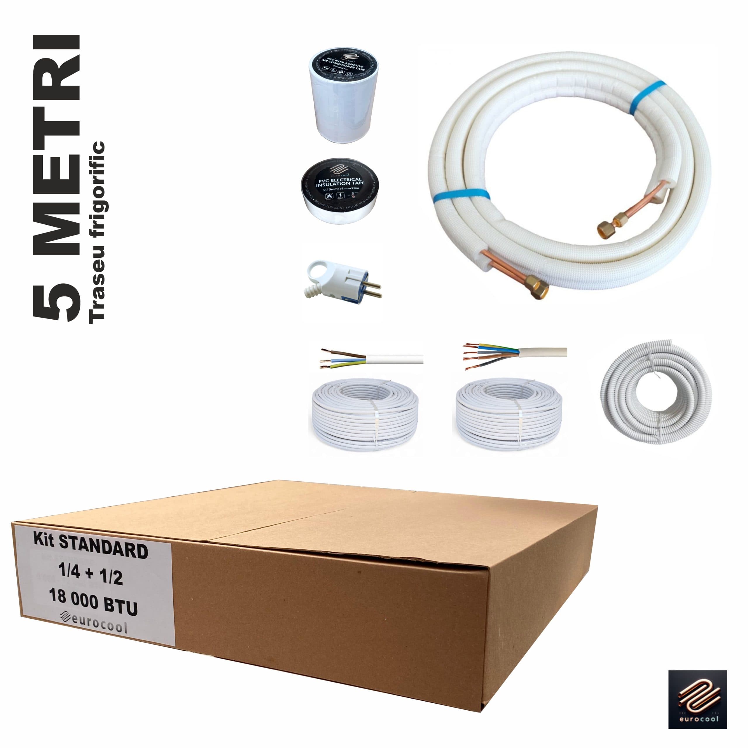 Kit STANDARD Montaj AC - 5 metri - 18.000 BTU