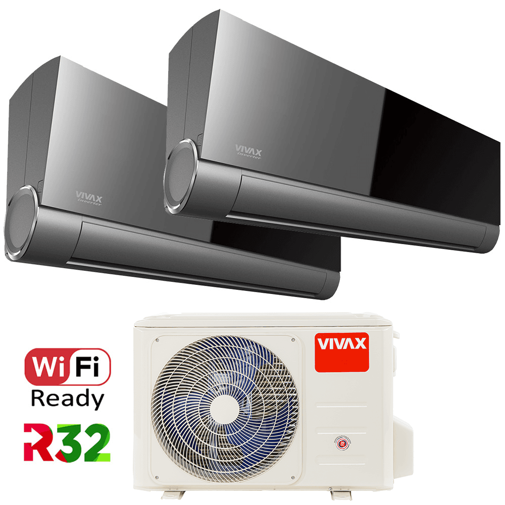 Aer Conditionat MULTISPLIT VIVAX ACP-18COFM50AERI / 2x ACP-09CH25AEVI GREY MIRROR Dublu Split Inverter