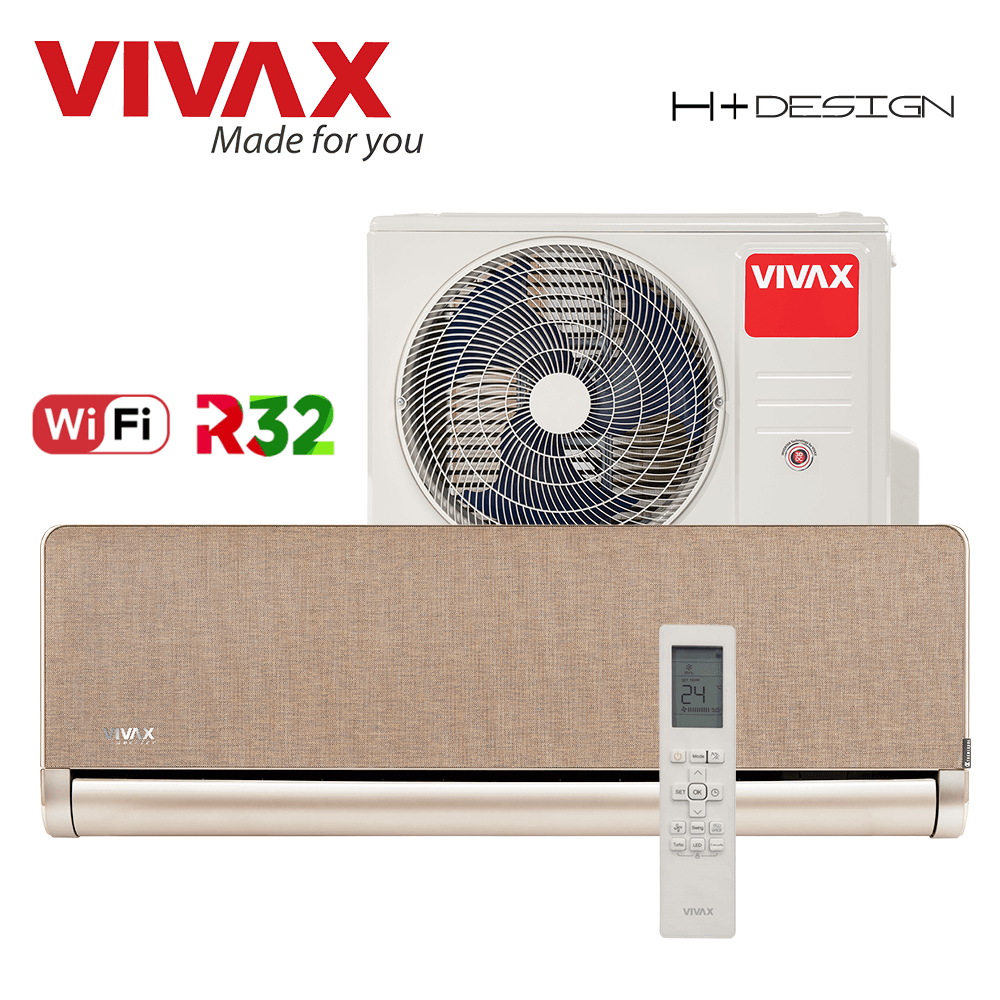 Aer Conditionat VIVAX H+Design ACP-12CH35AEHI+ Gold Wi-Fi R32 Inverter 12000 BTU/h