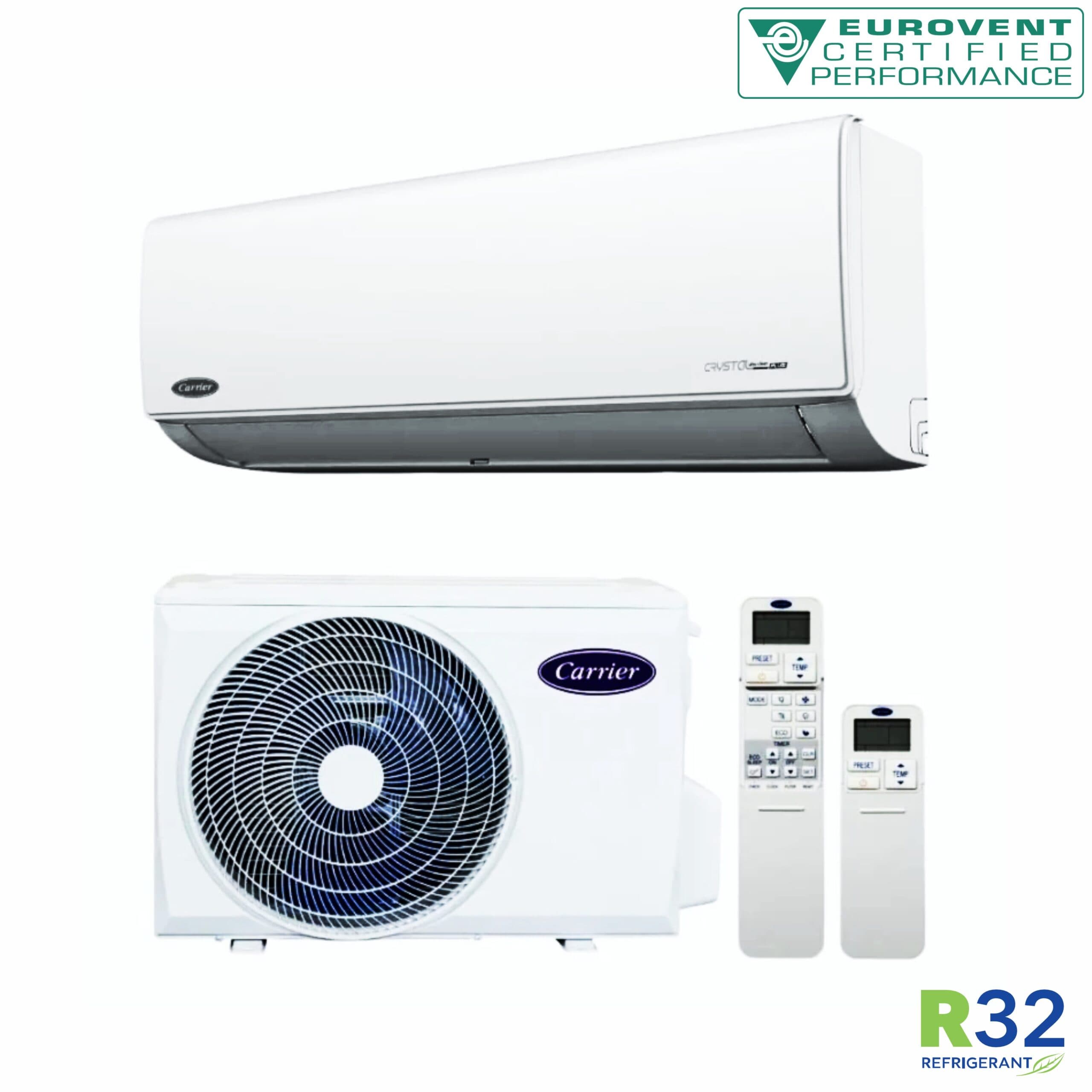 Aparat aer conditionat Carrier Crystal Ultra Clean Plus, 12000 BTU, Clasa A++, control WiFi, R32