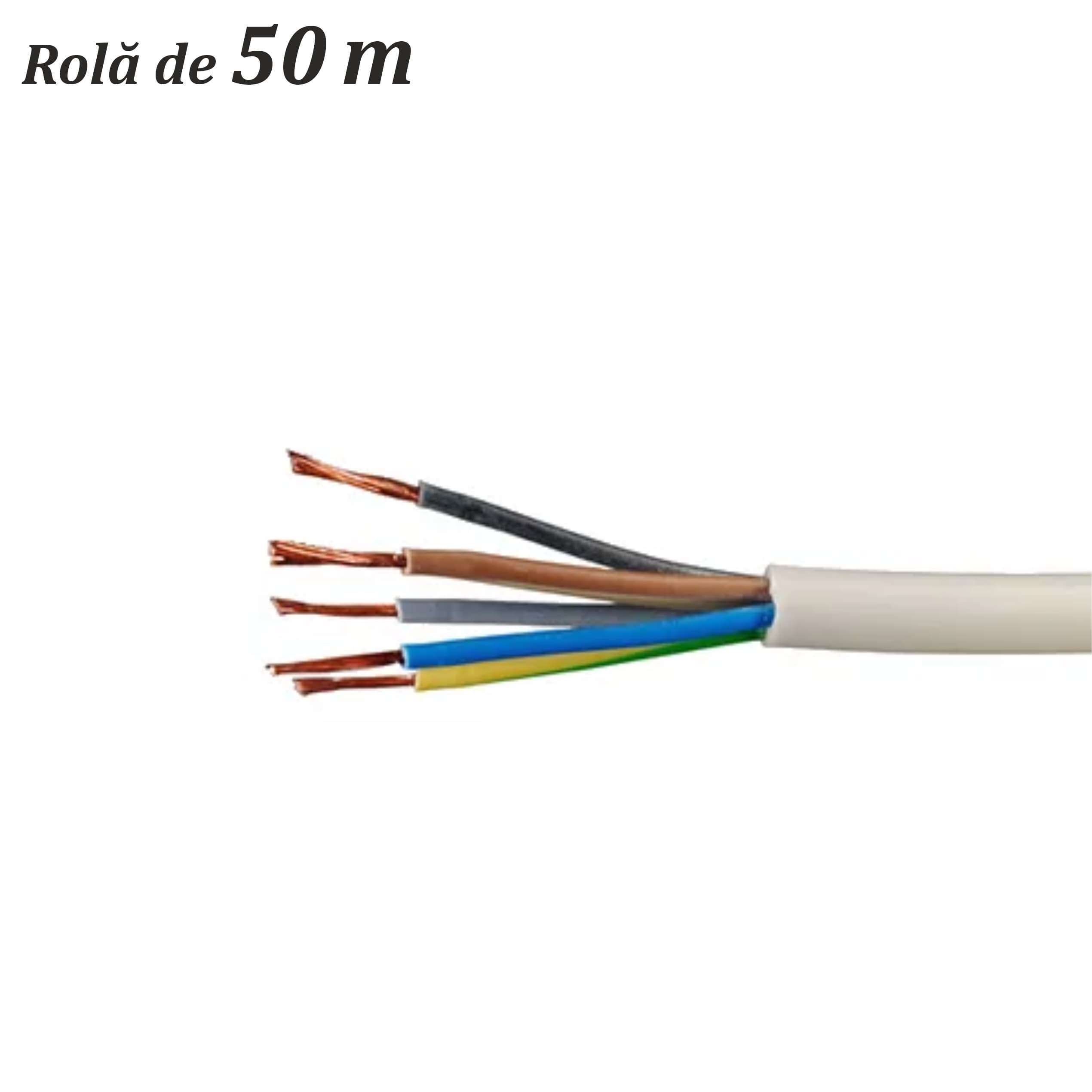 Cablu electric CUPRU MYYM / H05VV-F, 5 x 1.5 - Rola 50 m