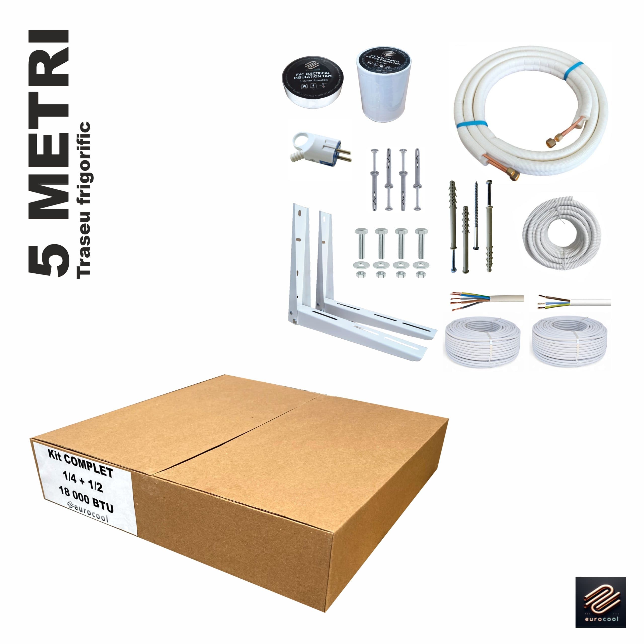 Kit COMPLET Montaj AC - 5 metri - 18.000 BTU