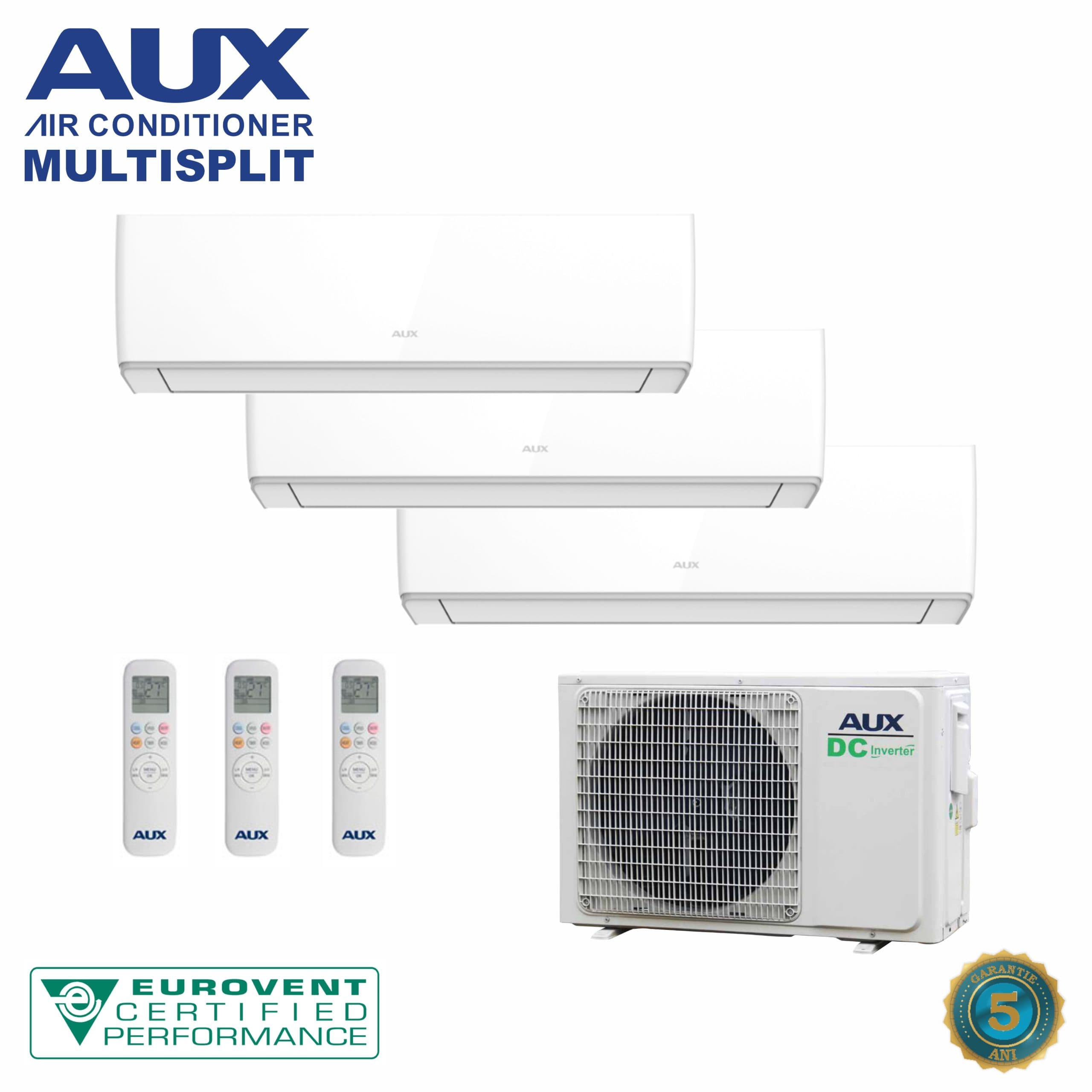 Aer Condiționat Multisplit AUX – 3 unități interne, 3 x 12 000 BTU